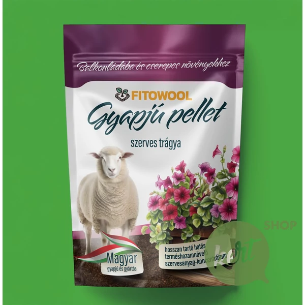 Fitowool Prémium Gyapjú Pellet – Balkonládába - 250g