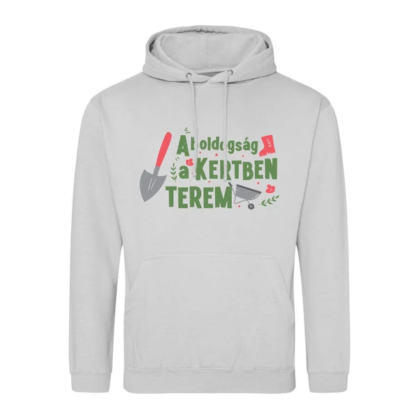 A boldogság a kertben terem uniszex kertész pulóver