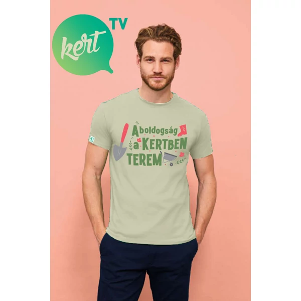 egyedi férfi kertész póló