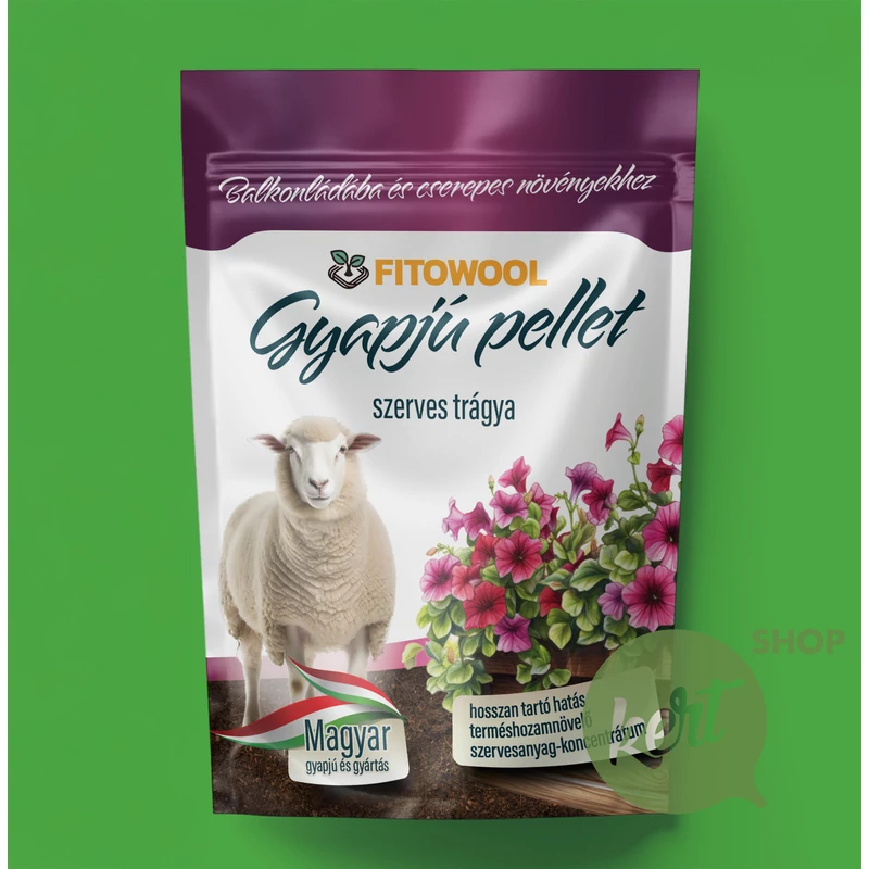 Fitowool Prémium Gyapjú Pellet – Balkonládába - 250g