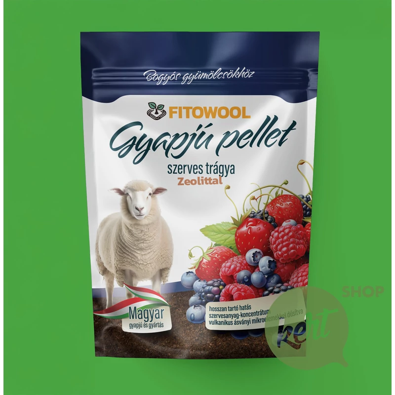 Fitowool Prémium Gyapjú Pellet – Bogyós gyümölcsökhöz - 750g