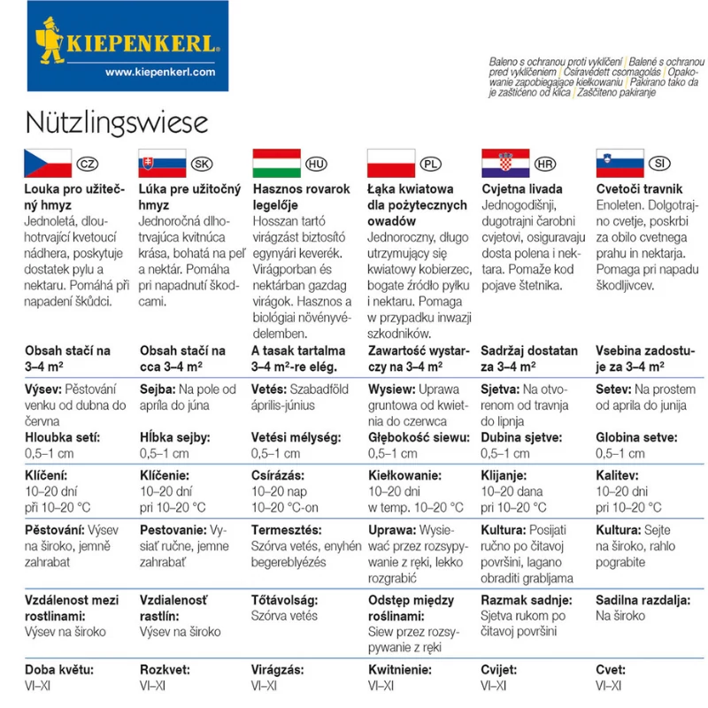 hasznos rovarok legelője vetőmag