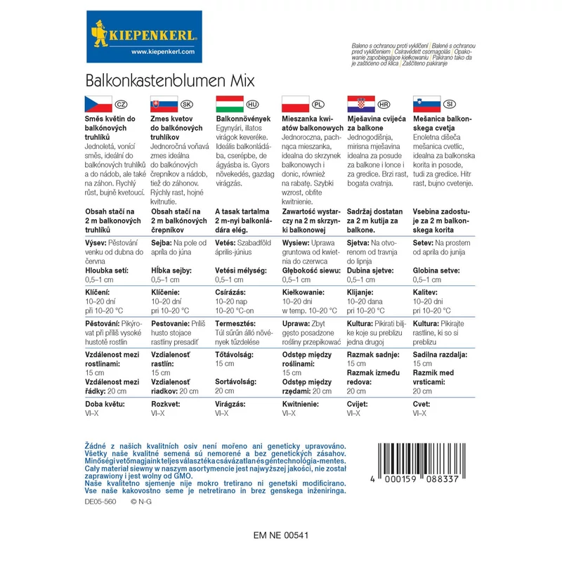 egynyári balkonnövények vetőmag keverék