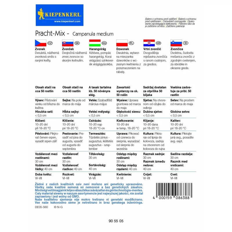 pracht-mix harangvirág vetőmag