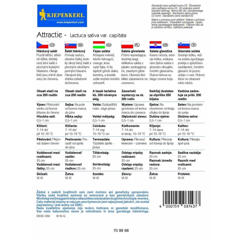 kiepenkerl fejes saláta vetőmag attractie