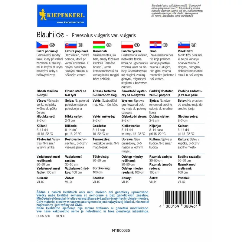 kiepenkerl blauhilde karósbab vetőmag