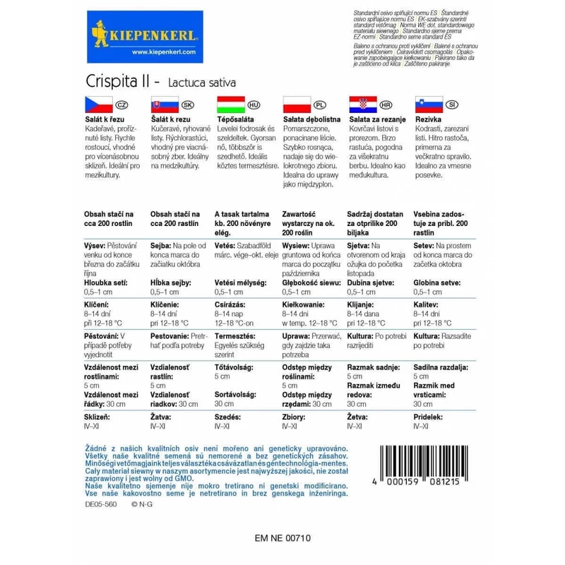 kiepenkerl tépősaláta vetőmag crispita