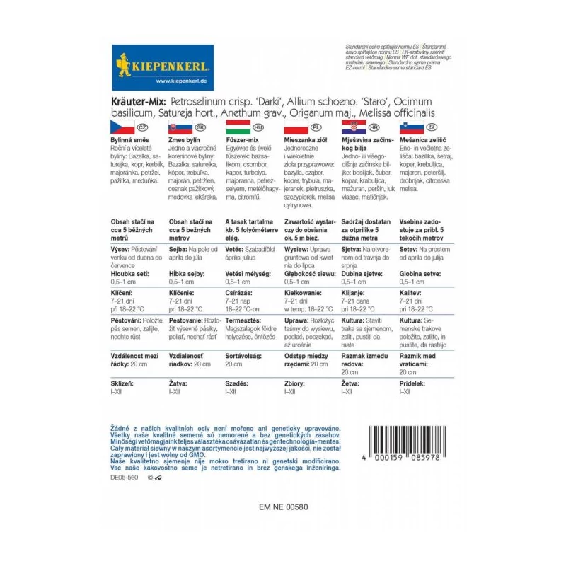  fűszer-mix vetőmag magszalag
