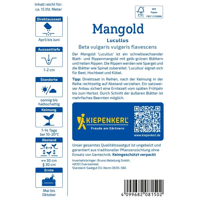 kiepenkerl mángold vetőmag lucullus