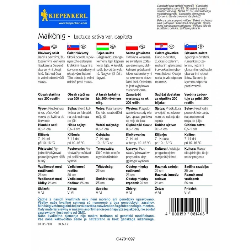 kiepenkerl maikönig fejes saláta vetőmag
