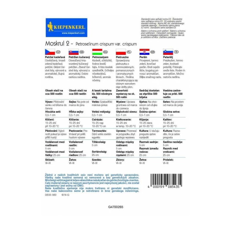 moskrul petrezselyem vetőmag