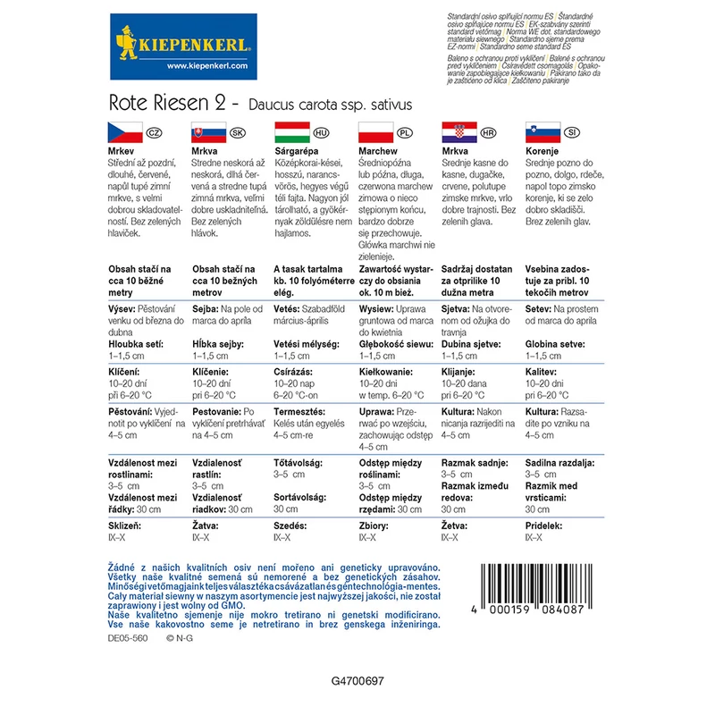 sárgarépa vetőmag rote riesen 2