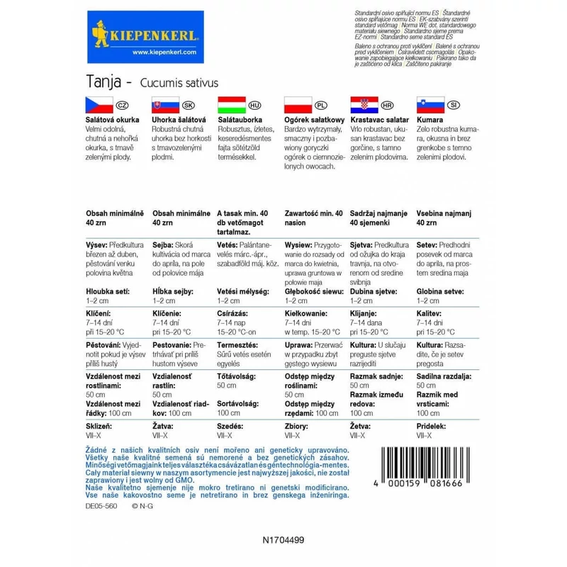 Kiepenkerl Tanja salátauborka vetőmag
