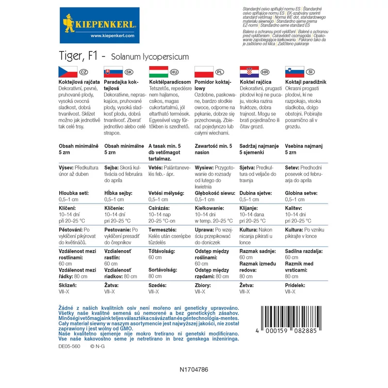 Kiepenkerl Tiger koktélparadicsom vetőmag
