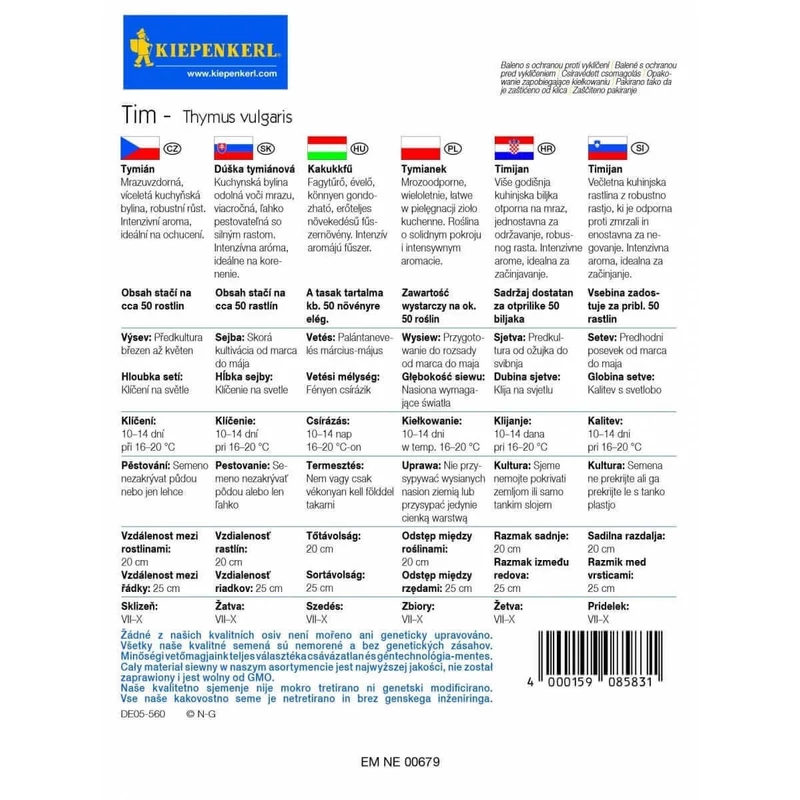 tim kakukkfű vetőmag