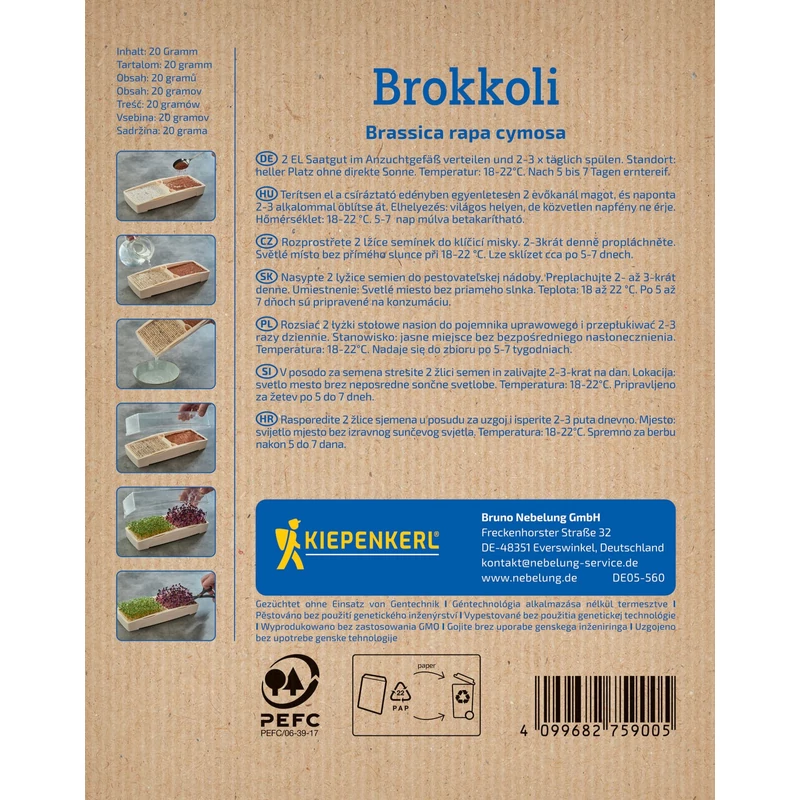  Kiepenkerl BIO brokkoli mikrozöldség vetőmag 20gr