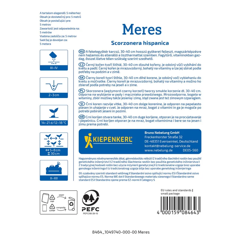 Kiepenkerl Meres feketegyökér vetőmag
