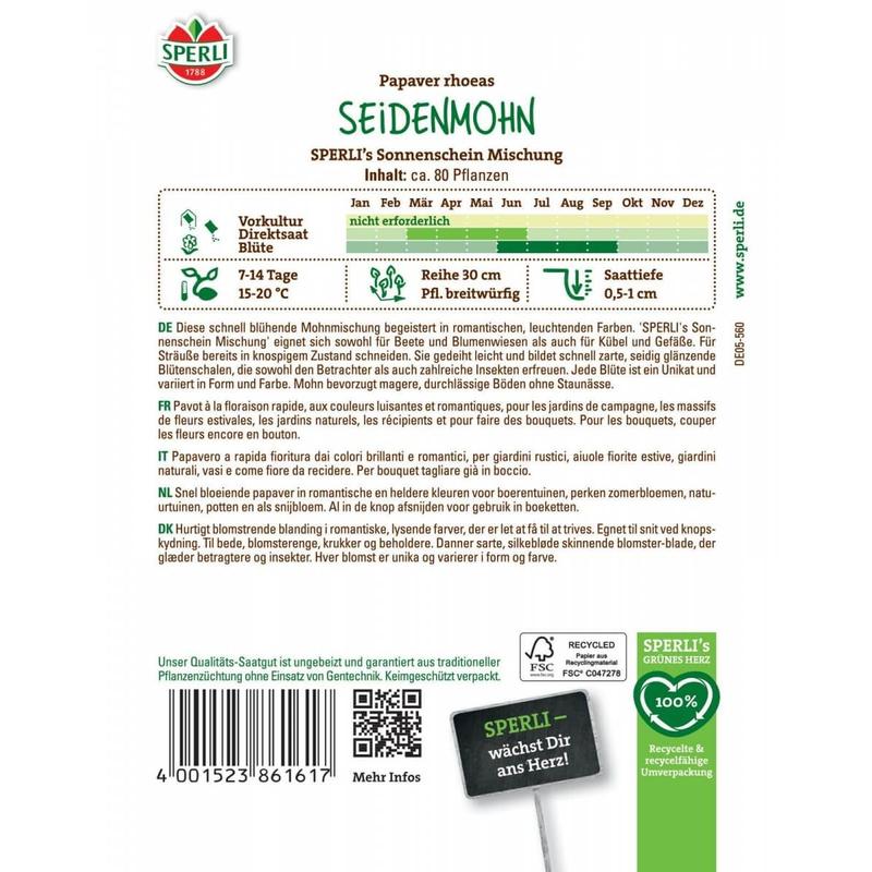 Sperli Sonnenschein-Mix selyempipacs vetőmag